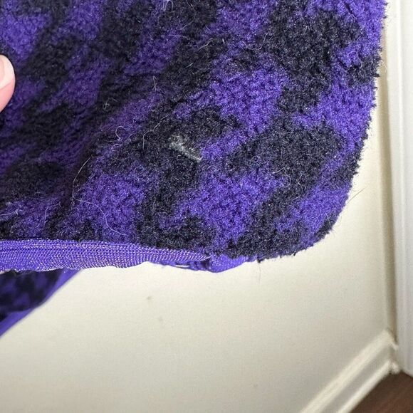 Vtg Patagonia Rare Purple Houndstooth Vintage 25200 Snap T Synchilla size Medium - Picture 8 of 9